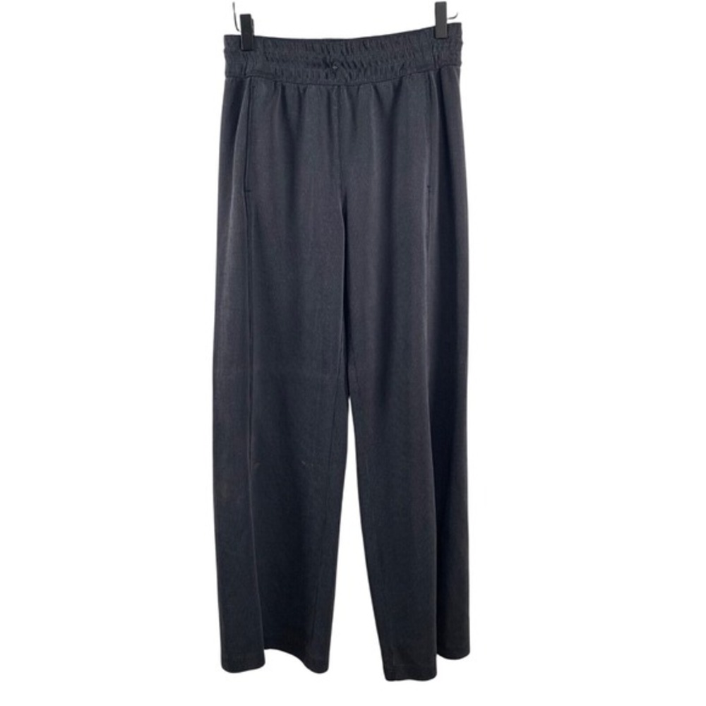 Lululemon Womens Ribbed Softstreme High Rise Pants sz 6 Gray Wide Leg Athleisure